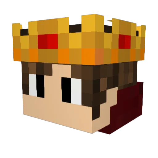 Zarqua Minecraft avatar head, 3D render