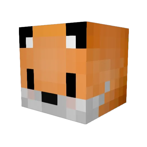 Zarr Minecraft avatar head, 3D render