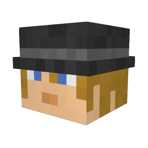 Zarreon Minecraft avatar head, 3D render