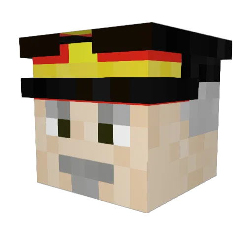 Zarri44 Minecraft avatar head, 3D render