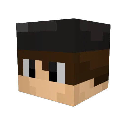 Zarrin Minecraft avatar head, 3D render