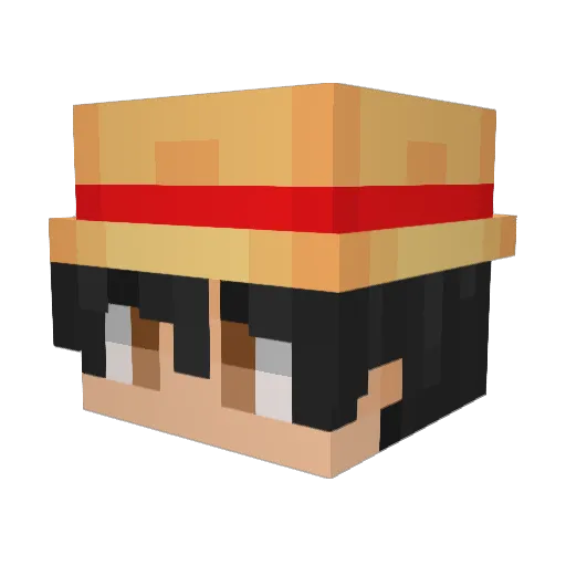 Zarrpen Minecraft avatar head, 3D render