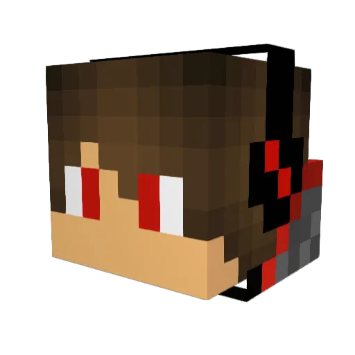 ZartYT Minecraft avatar head, 3D render