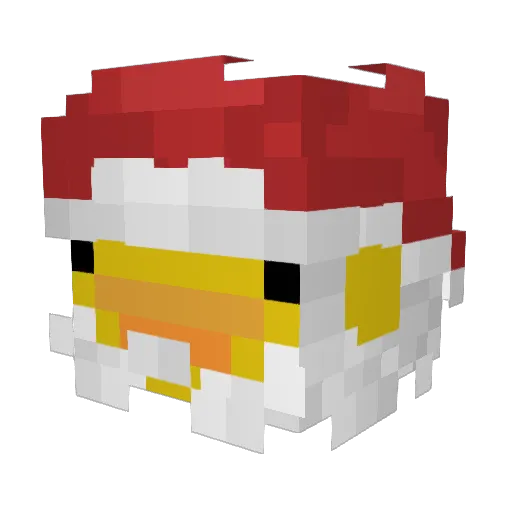 Zarthuru Minecraft avatar head, 3D render