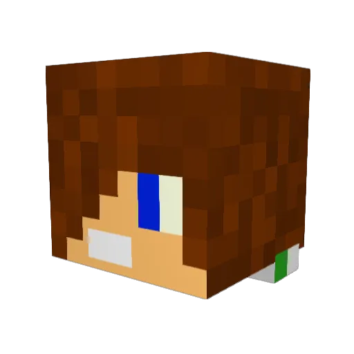 Zartroz Minecraft avatar head, 3D render