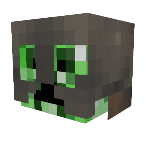 Zarukh Minecraft avatar head, 3D render