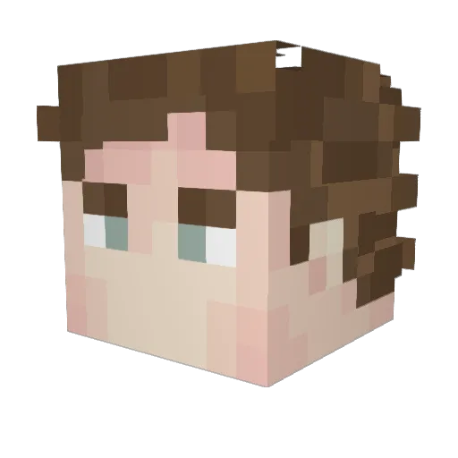 Zarupuratu Minecraft avatar head, 3D render