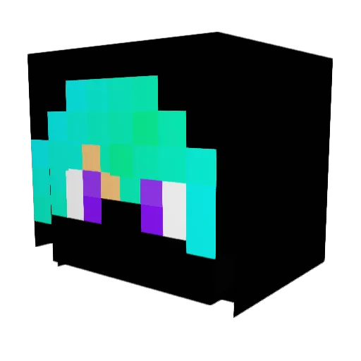 Zarx9000 Minecraft avatar head, 3D render