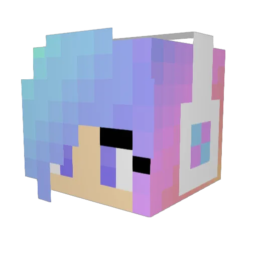 Zarzar12 Minecraft avatar head, 3D render