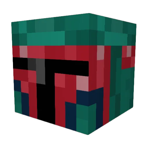 Zasada Minecraft avatar head, 3D render