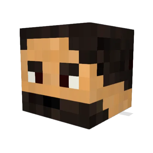 Zasbon Minecraft avatar head, 3D render