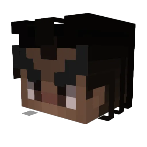 ZasedMan Minecraft avatar head, 3D render