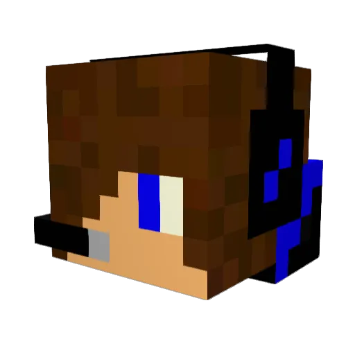 Zashier Minecraft avatar head, 3D render