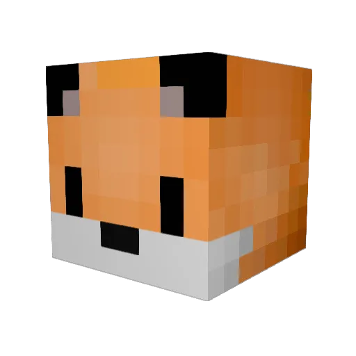 Zashus Minecraft avatar head, 3D render
