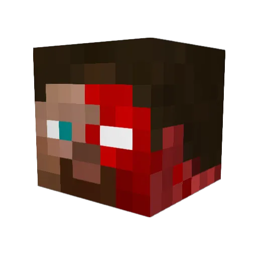 Zassoh Minecraft avatar head, 3D render