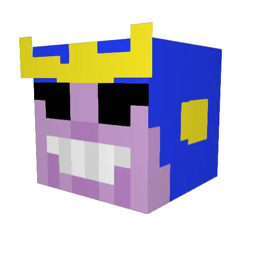 Zasspy Minecraft avatar head, 3D render