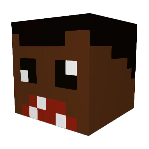 ZasyskaZ Minecraft avatar head, 3D render