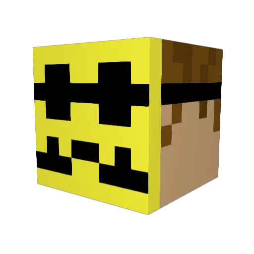ZatMaster Minecraft avatar head, 3D render