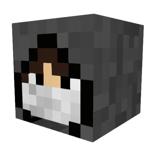 ZathFire Minecraft avatar head, 3D render