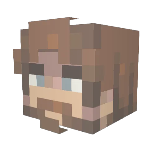 Zathos1337 Minecraft avatar head, 3D render