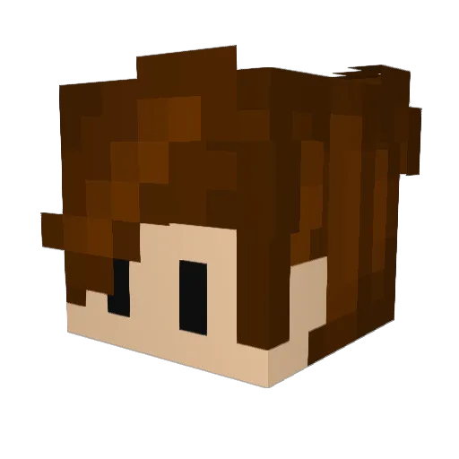 Zatrice Minecraft avatar head, 3D render