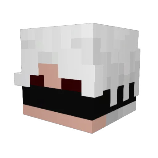 Zatrooo Minecraft avatar head, 3D render
