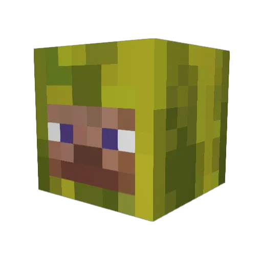 Zatroz Minecraft avatar head, 3D render