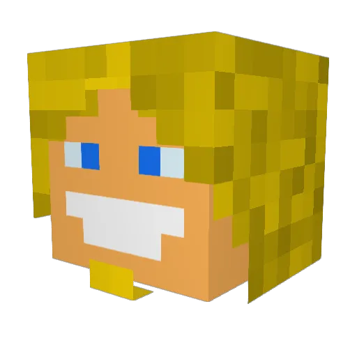 Zatta0 Minecraft avatar head, 3D render