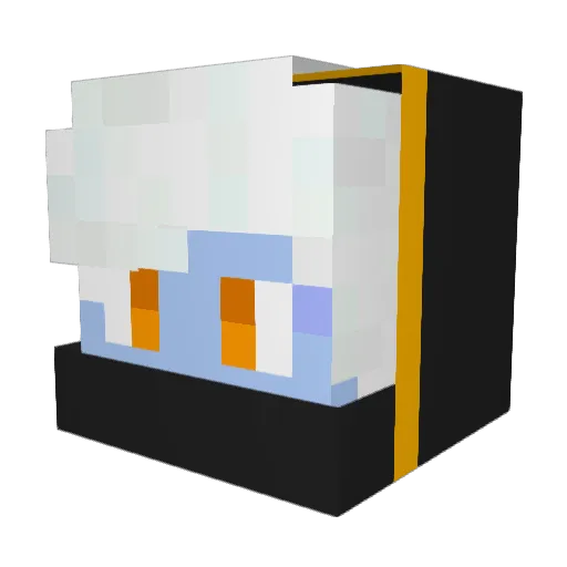 Zatunitias Minecraft avatar head, 3D render