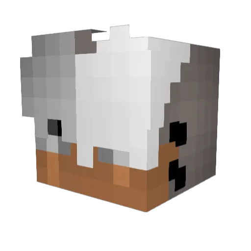 Zatushis Minecraft avatar head, 3D render