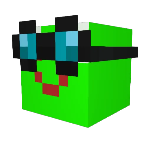 Zatzing Minecraft avatar head, 3D render