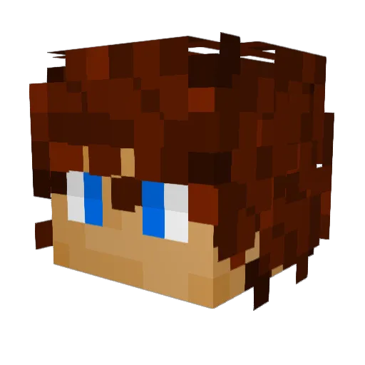 Zauron13 Minecraft avatar head, 3D render