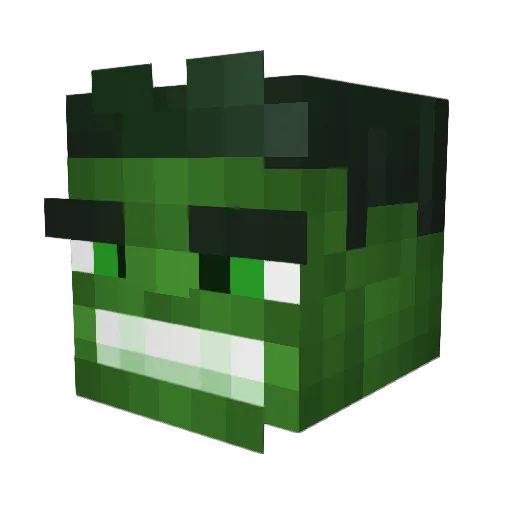 Zausly Minecraft avatar head, 3D render