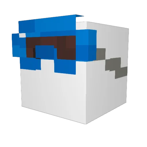 Zauteeda Minecraft avatar head, 3D render