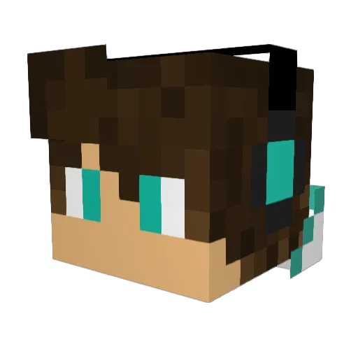 Zavala_ Minecraft avatar head, 3D render