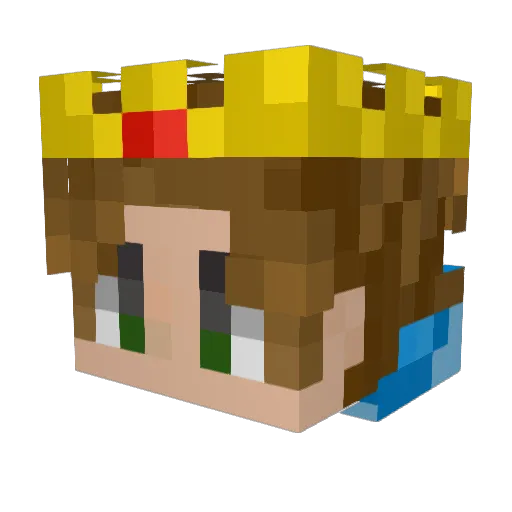 ZaviArcade Minecraft avatar head, 3D render