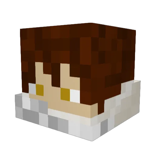 Zavieh Minecraft avatar head, 3D render
