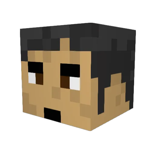Zavify Minecraft avatar head, 3D render