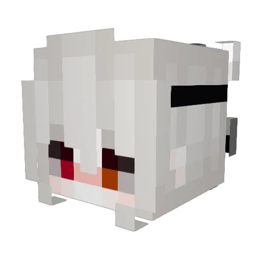 Zavislost Minecraft avatar head, 3D render