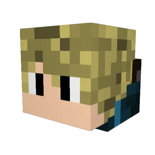 Zavits Minecraft avatar head, 3D render