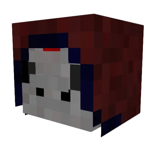 Zavvier Minecraft avatar head, 3D render