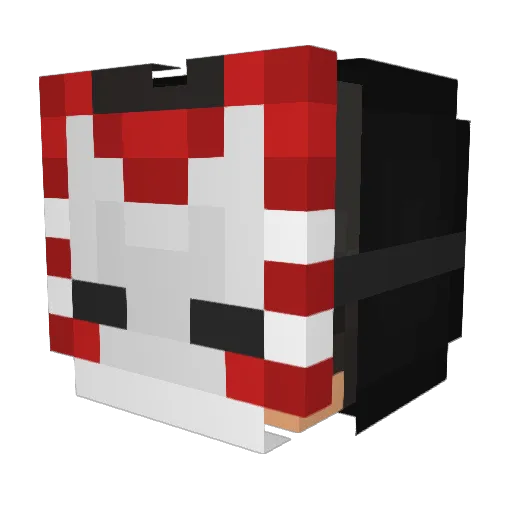 ZawkSB Minecraft avatar head, 3D render