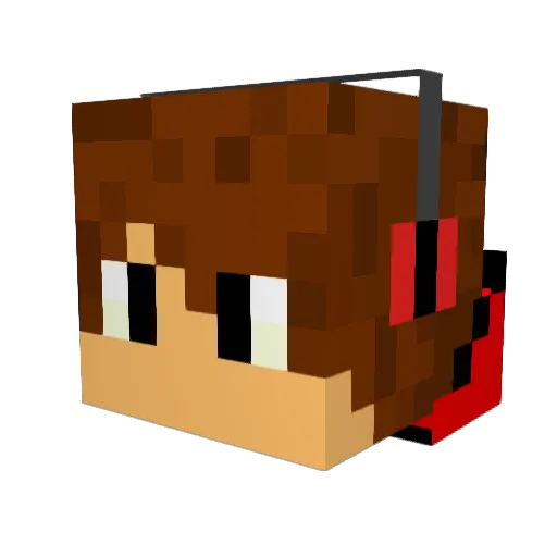 Zawpi Minecraft avatar head, 3D render