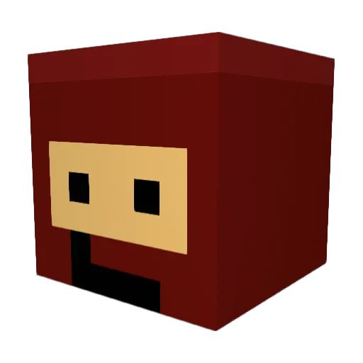 Zawrotka Minecraft avatar head, 3D render