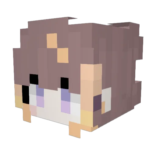 ZaxCurz Minecraft avatar head, 3D render