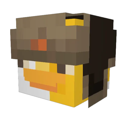 Zaxcks Minecraft avatar head, 3D render