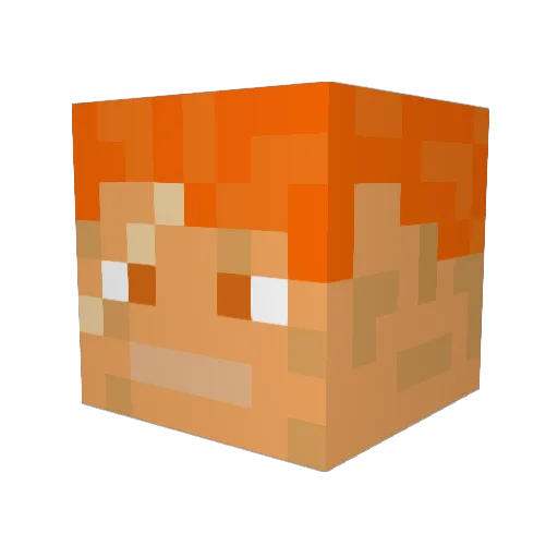 Zaxnife Minecraft avatar head, 3D render