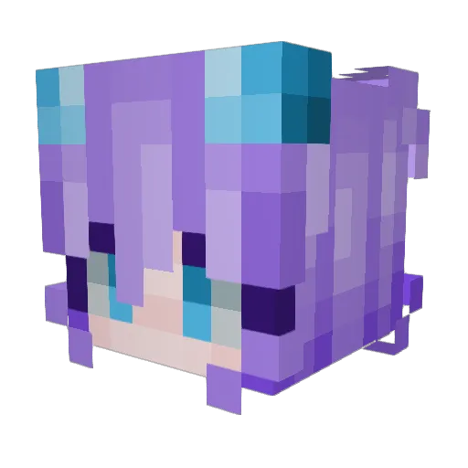Zaxofon Minecraft avatar head, 3D render