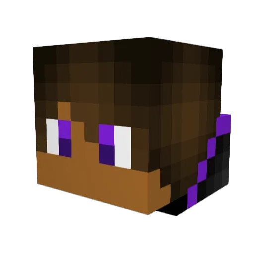 ZayDragon Minecraft avatar head, 3D render