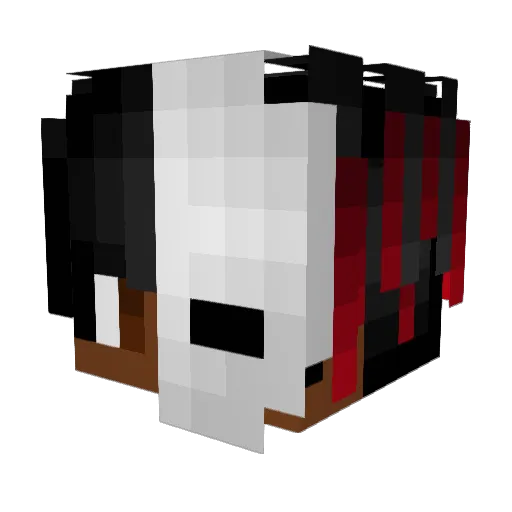 ZayLoreX Minecraft avatar head, 3D render